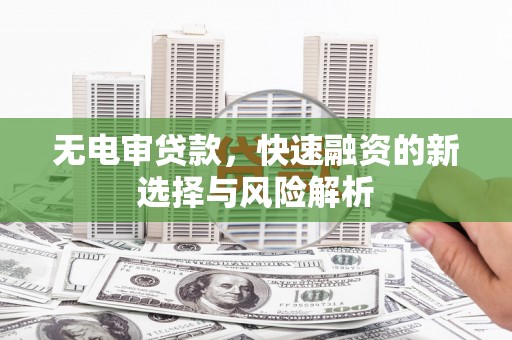 平鲁无电审贷款，快速融资的新选择与风险解析