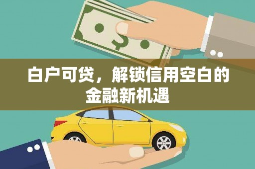 平鲁白户可贷，解锁信用空白的金融新机遇