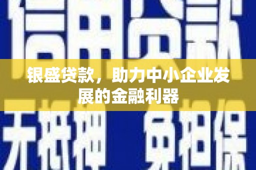 平鲁银盛贷款，助力中小企业发展的金融利器