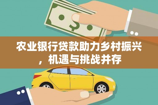 平鲁农业银行贷款助力乡村振兴，机遇与挑战并存